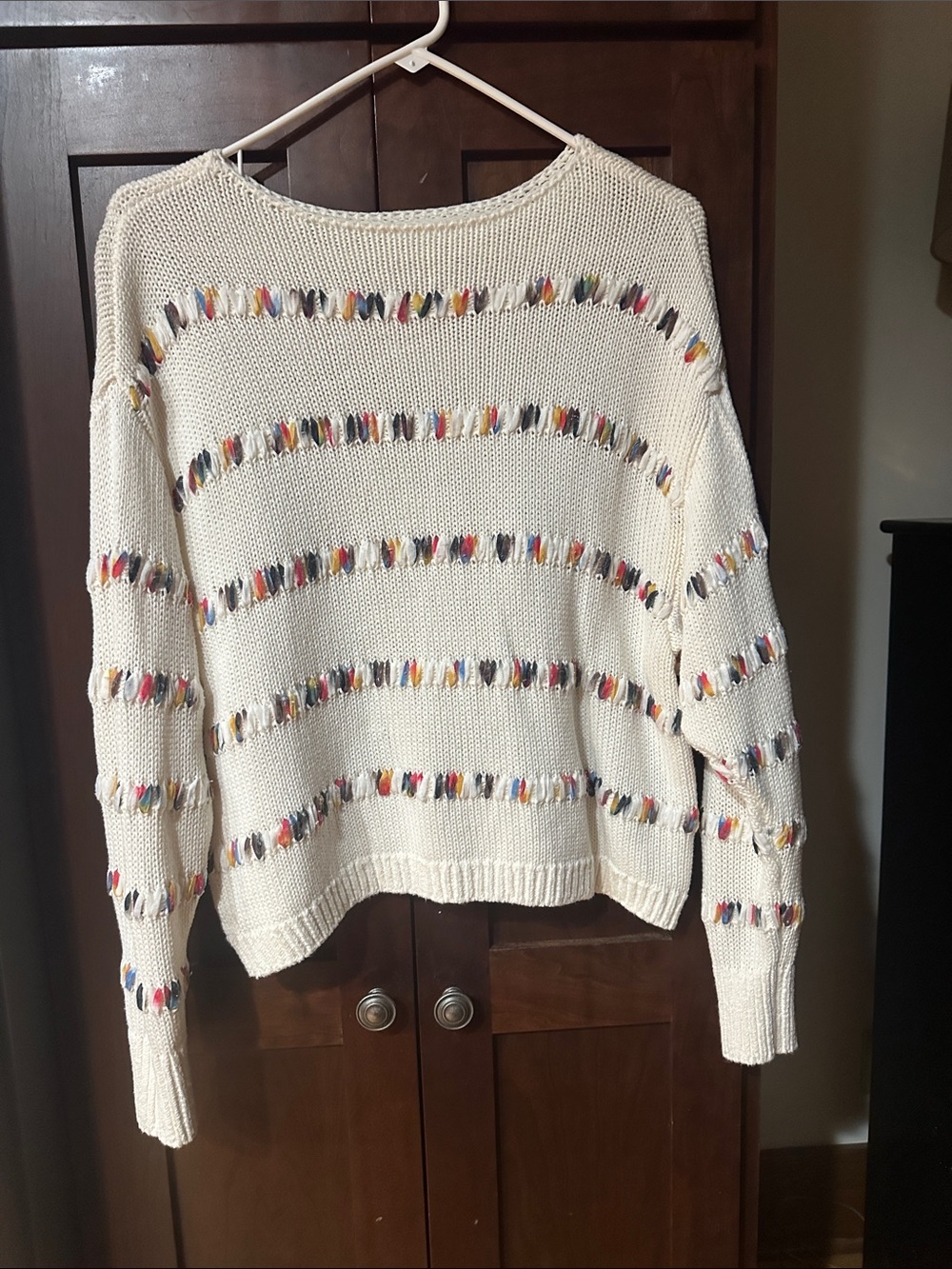 Lou & Grey - Cream Multi-Accent Knit Sweater - Women's